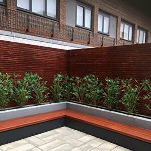 Dark Red Meranti Fence