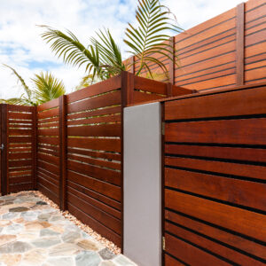 Sapele garden partitioning