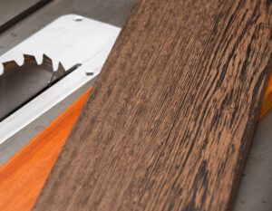 A piece of planed all round West African Wenge